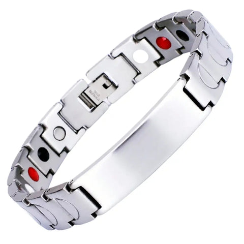 Stainless Steel Energy Bracelet 4-in-1 Silver color Model SY050