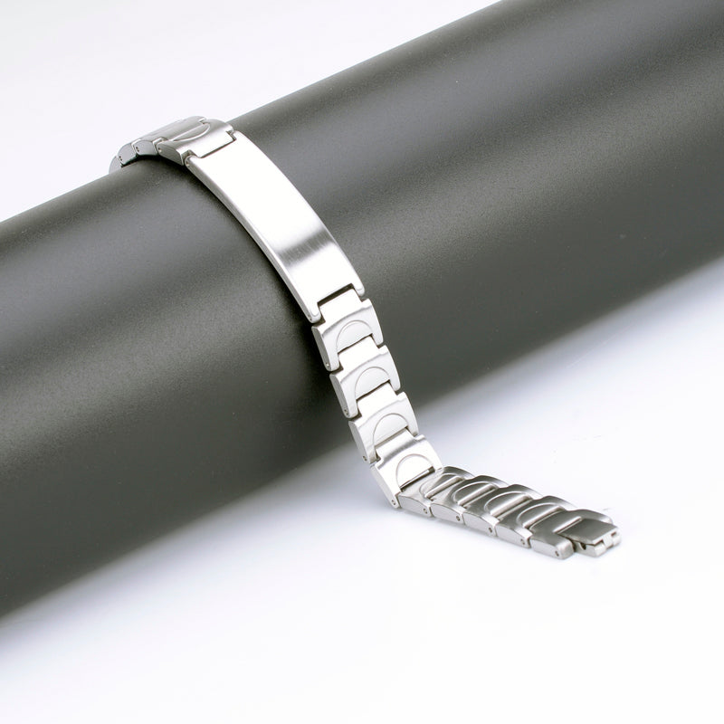 
                  
                    Stainless Steel Energy Bracelet 4-in-1. Silver color. Model SY050
                  
                