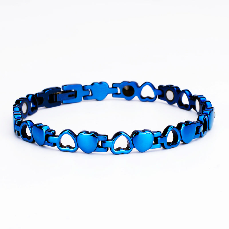 
                  
                    Stainless Steel Energy Bracelet 4-in-1 in Hearts design, available in 9 colors
                  
                