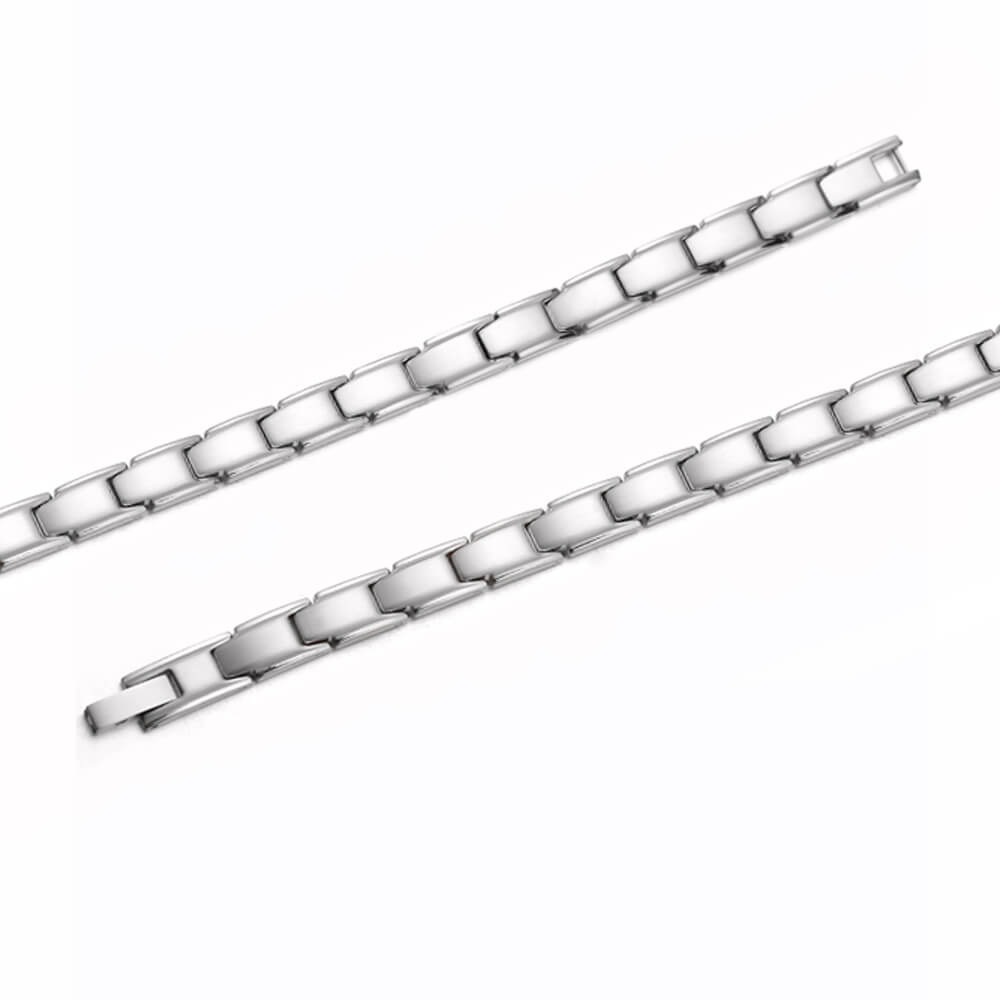 
                  
                    Stainless Steel Energy Bracelet 4-in-1. 2 Colors available. Model B001W
                  
                