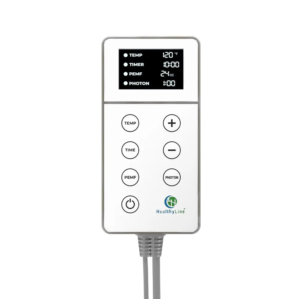 LED white controller with all therapies on a white background 