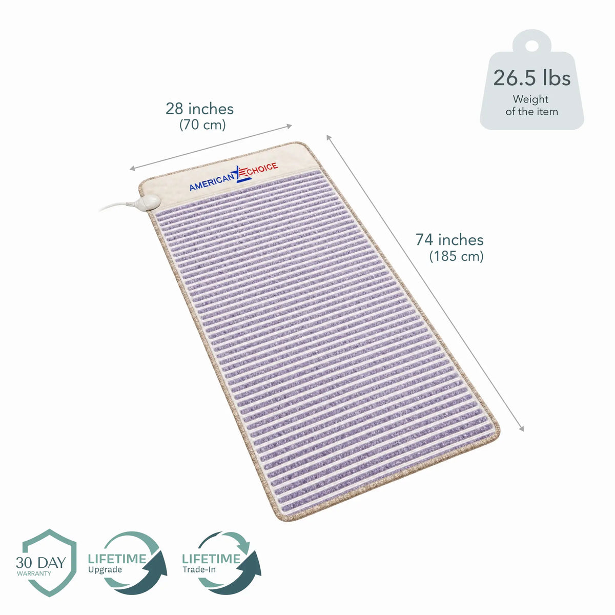 Amethyst Far Infrared Heating Pad 74" x 28"
