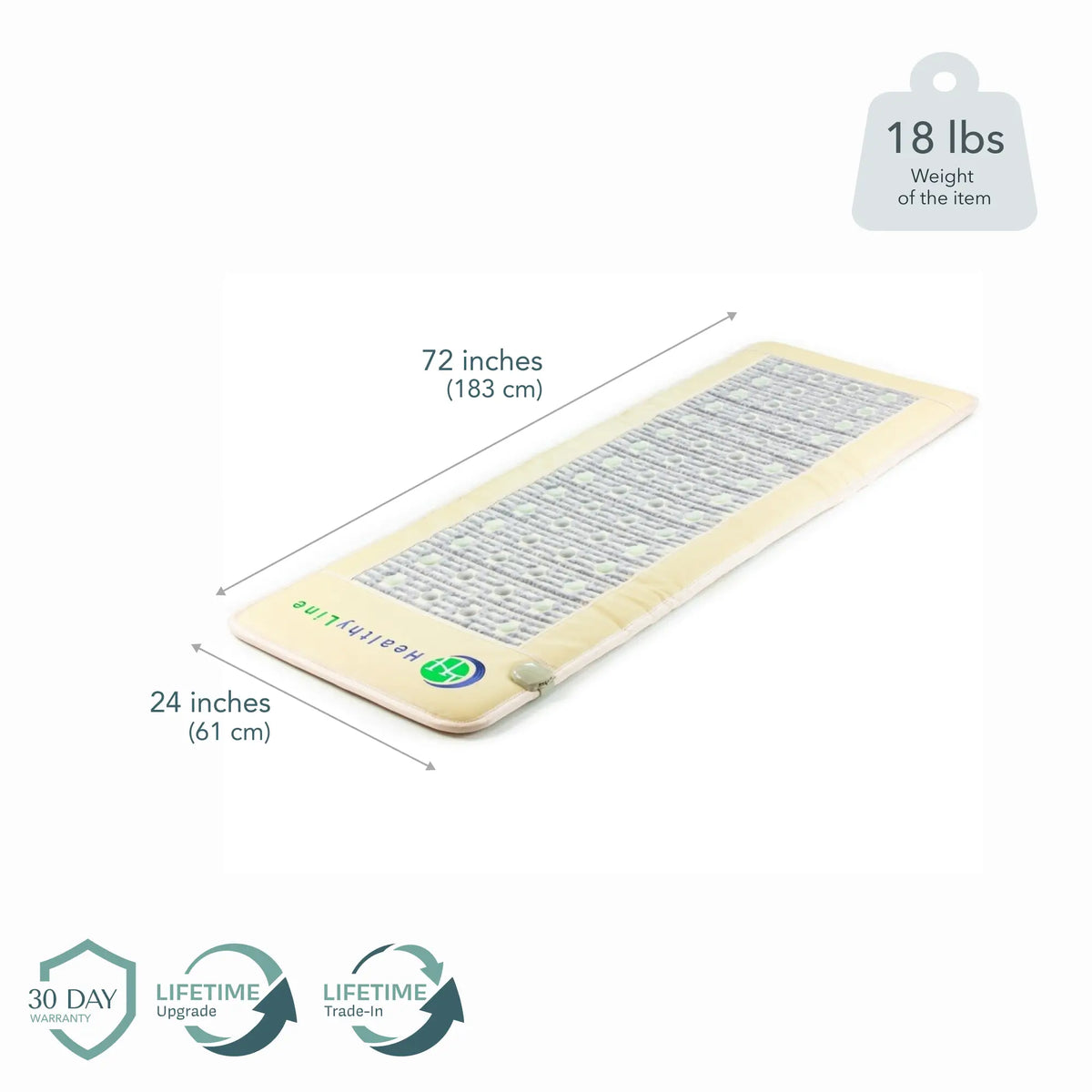 011AJT Full 7224 72x24 in. (183x61 cm), 18 lbs. 30-Day Warranty, Lifetime Upgrade, Lifetime Trade-In
