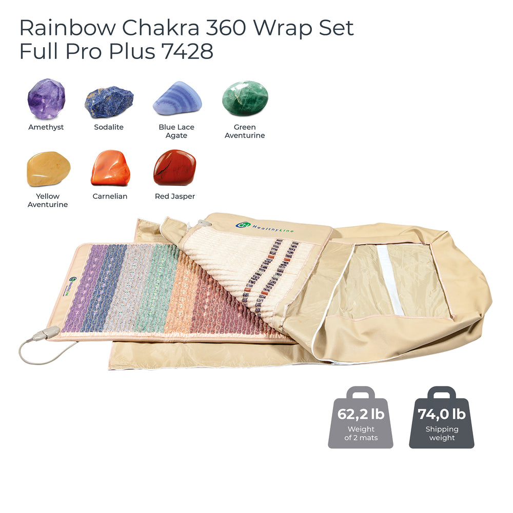 
                  
                    Rainbow Chakra 360 Wrap Set Mat Large 7428 - Photon PEMF InfraMat Pro®
                  
                