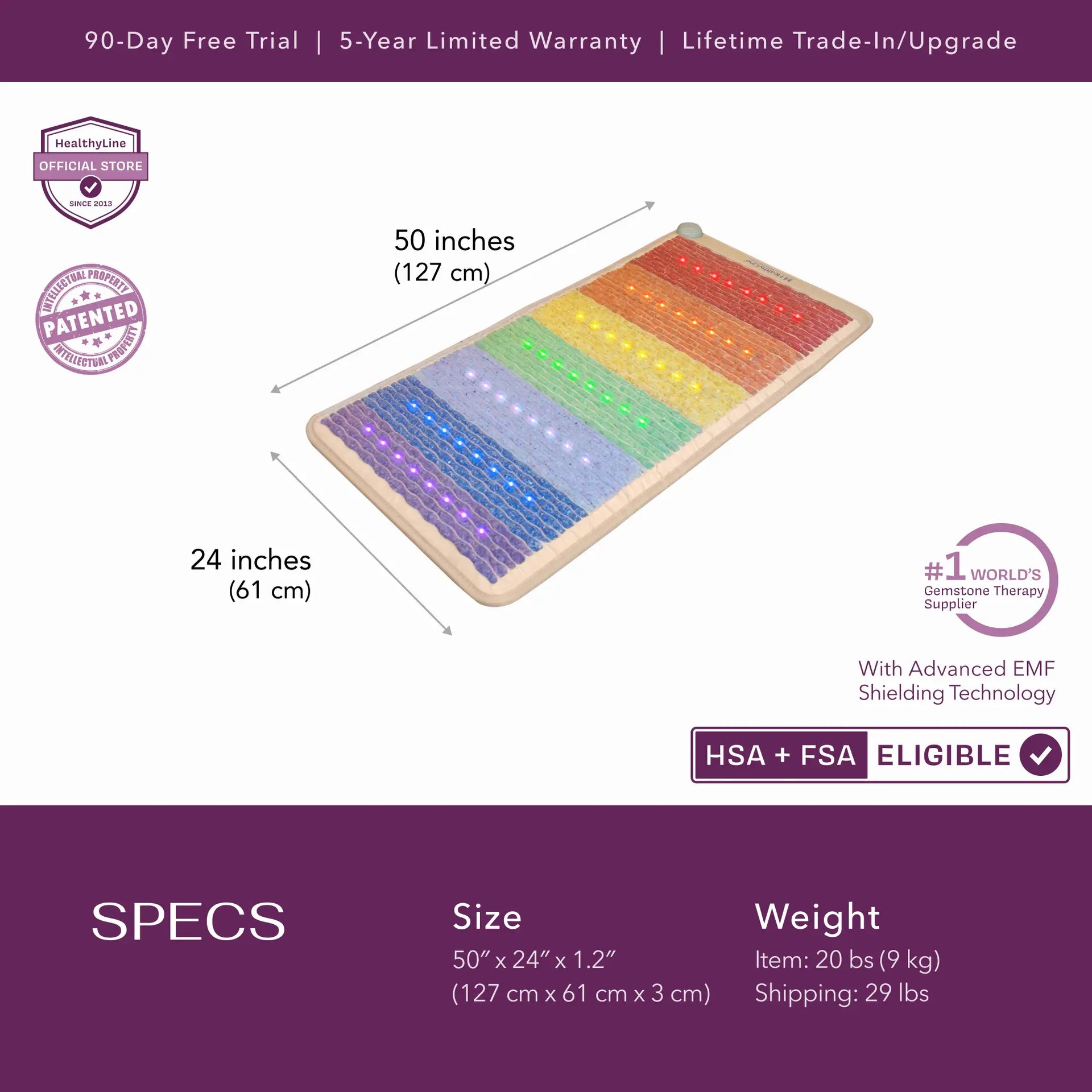 
                  
                    Rainbow Chakra Series | PEMF Far Infrared Heating Mats
                  
                