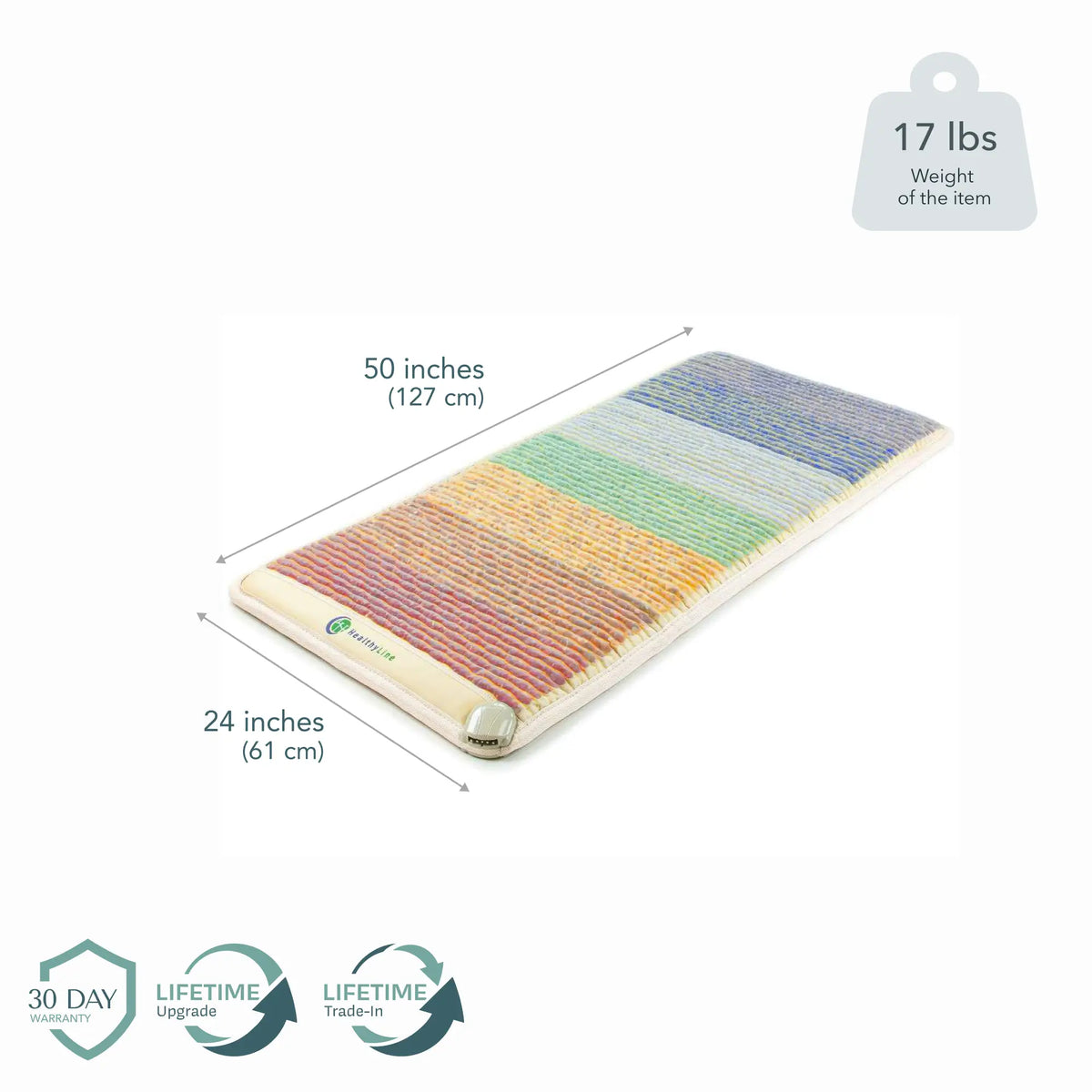 Rainbow Chakra 50x24 in. (127x61 cm), 17 lbs. 30-Day Warranty, Lifetime Upgrade, Lifetime Trade-In
