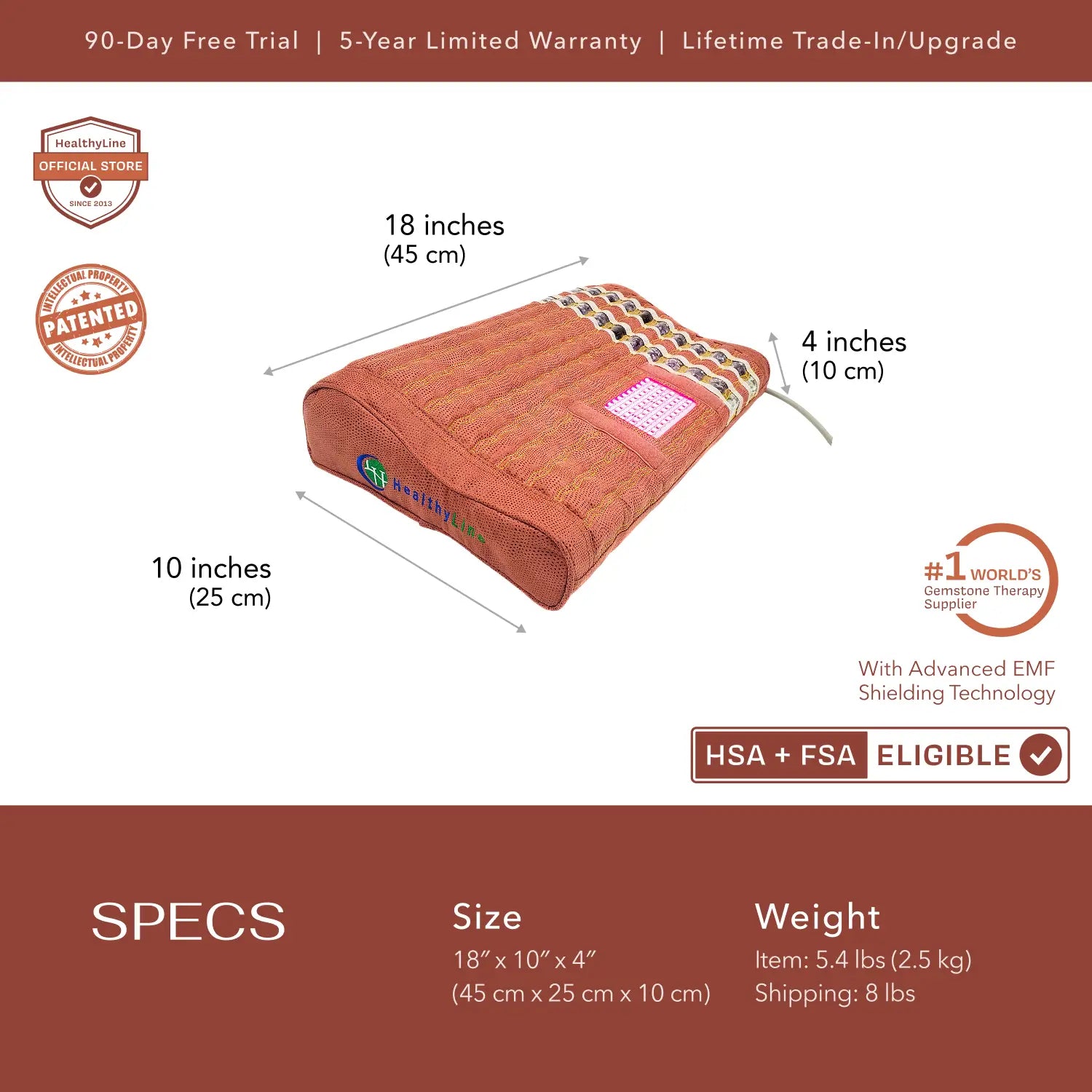 
                  
                    Amethyst Tourmaline Jade Obsidian TAO Pillow Matrix InfraMat Pro
                  
                