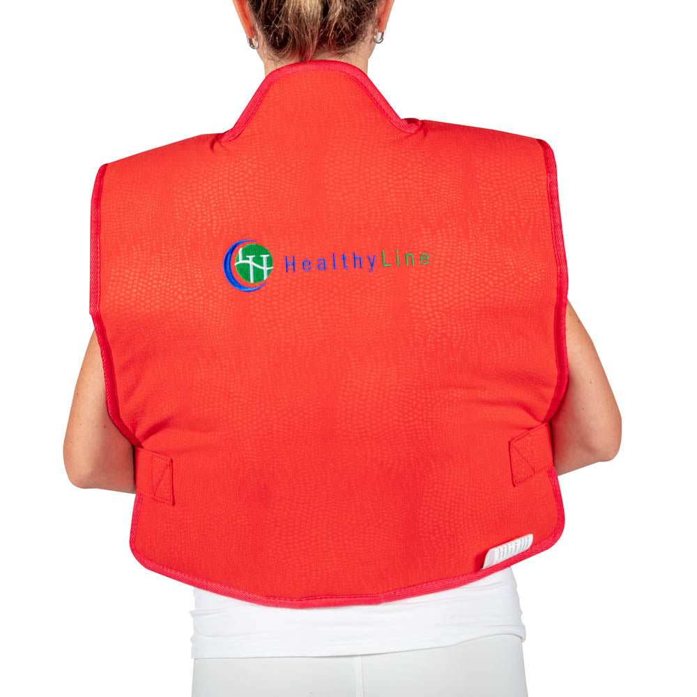 
                  
                    Vest designed with amethyst gemstones to provide comforting heat and natural healing benefits
                  
                