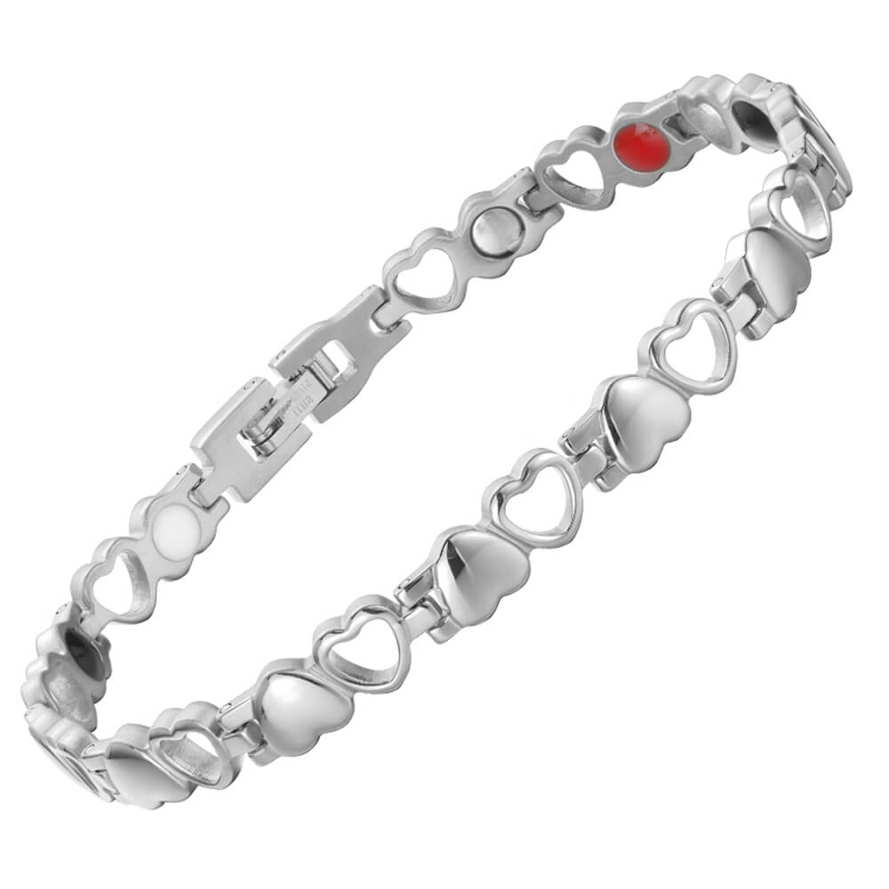 
                  
                    Stainless Steel Energy Bracelet 4-in-1 in Hearts design, available in 9 colors Model B041-Hearts
                  
                