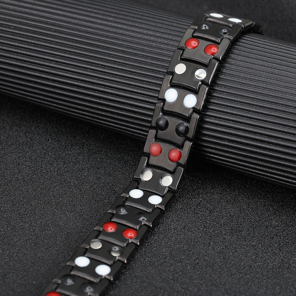 
                  
                    Energy-Enhancing Bracelet with Magnets and Negative Ions
                  
                