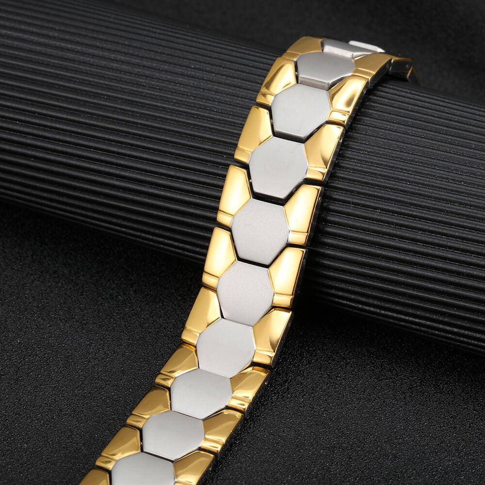 
                  
                    Stainless Steel Energy Bracelet 4-in-1. 2 Colors available. Model B265
                  
                