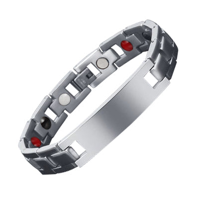 Stainless Steel Energy Bracelet 4-in-1. 2 Colors available. Model B026