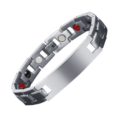 
                  
                    Stainless Steel Energy Bracelet 4-in-1. 2 Colors available. Model B026
                  
                