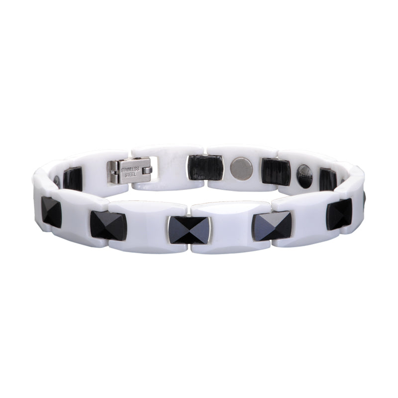 
                  
                    Ceramic Magnetic Power Bracelet. White & Black Color. Model BR-C-210
                  
                