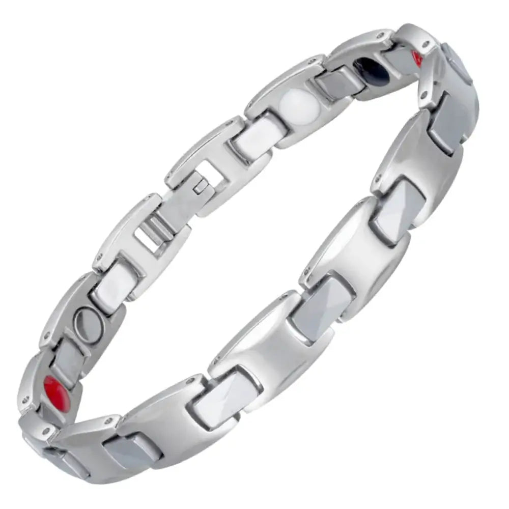 Tungsten Energy Bracelet 4-in-1. Silver Color. Model TUB080S