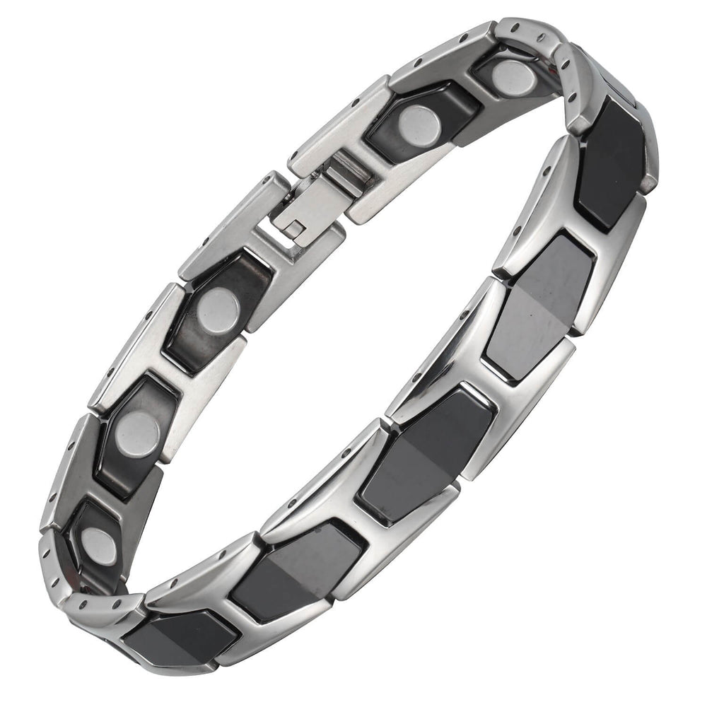 Ceramic and Stainless Steel Magnetic Bracelet. 2 Colors available. Model CEB044
