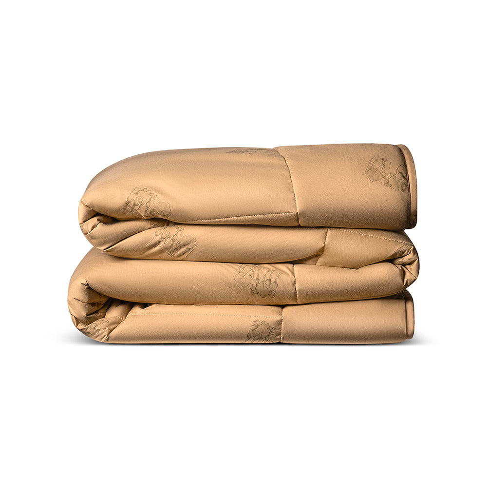 
                  
                    Natural Camel Hair 300 GSM Winter Comforter in 100% Down-Proof Cotton Shell
                  
                