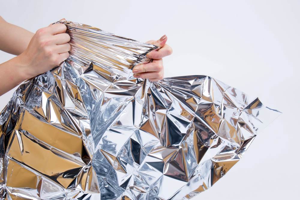 
                  
                    Heat Reflective Survival Mylar Thermal Space Blanket
                  
                