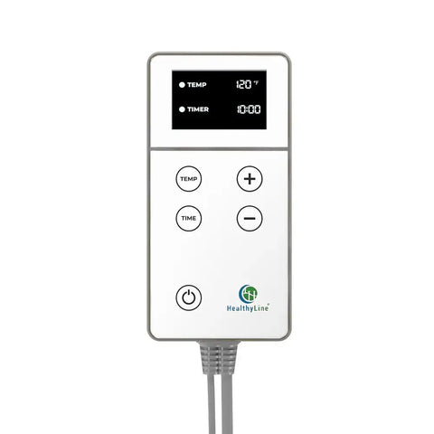 HealthyLine Soft Mesh Amethyst 1818 heat-only controller with digital display showing temp and timer controls