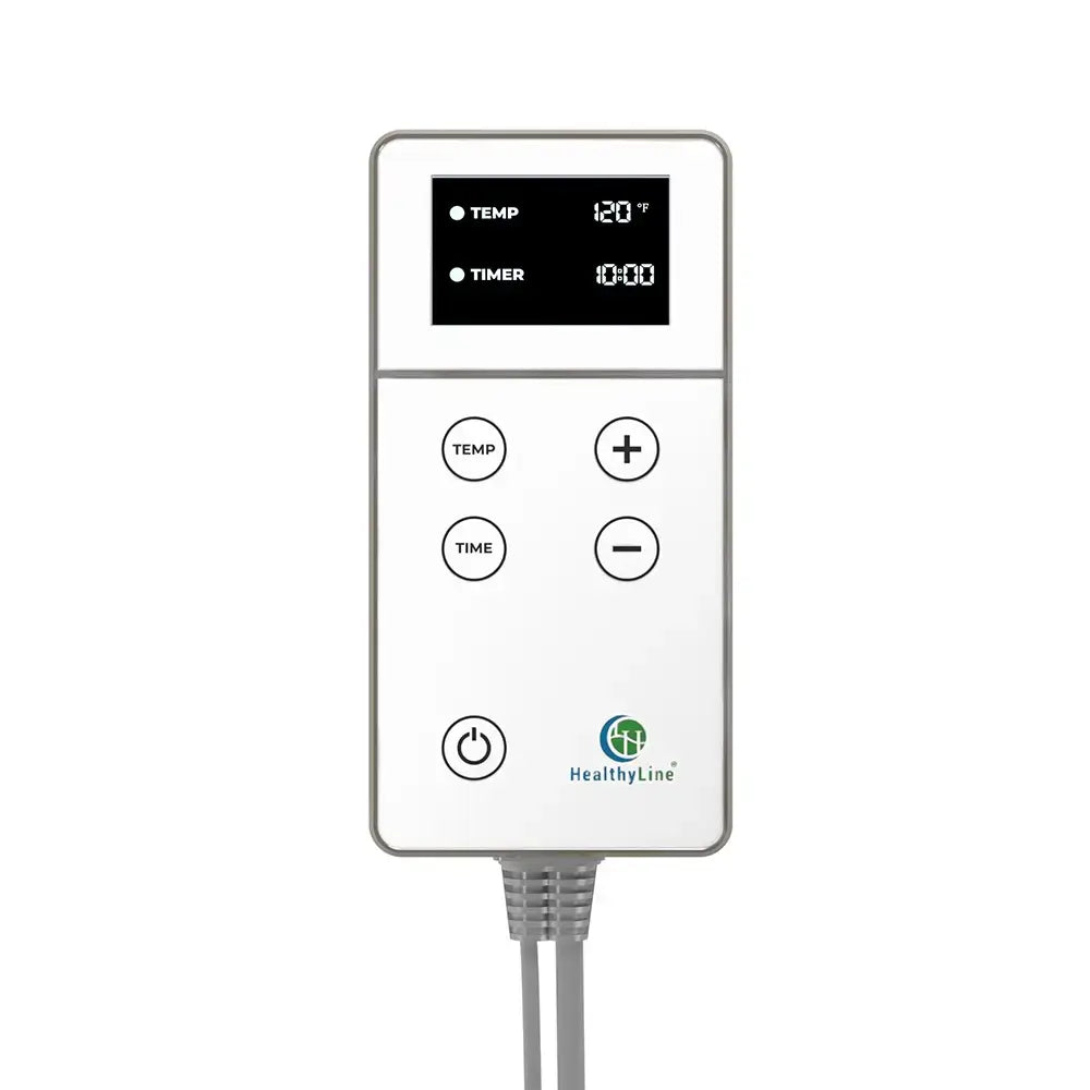 HealthyLine Soft Mesh Amethyst 1818 heat-only controller with digital display showing temp and timer controls