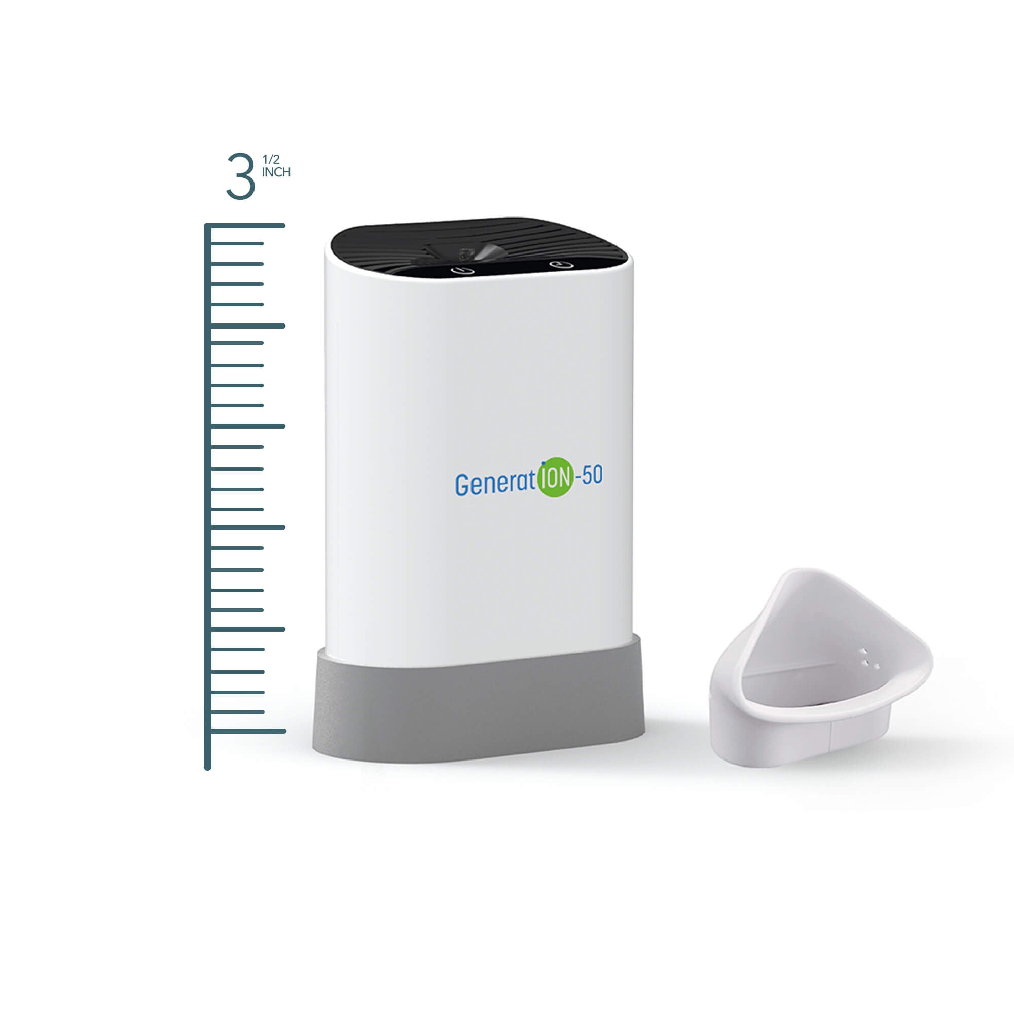 Portable Negative Ion Generator 50 from HealthyLine, designed to cleanse air and improve breathing, independently certified to produce no ozone, with included inhalation tool for direct benefits of negative ions