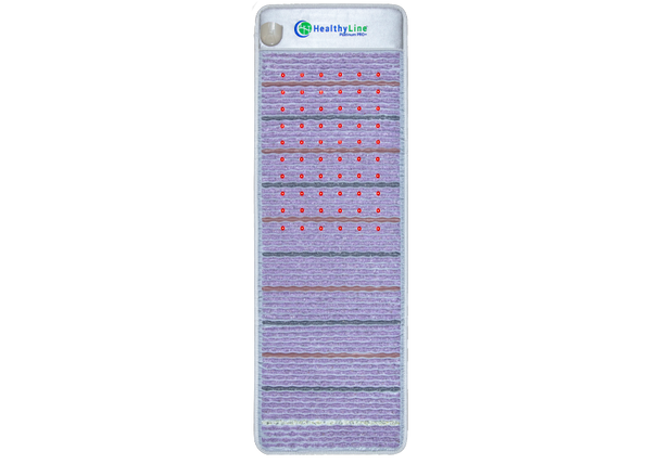 HealthyLine Platinum 7224 full body mat with red lights on a transparent background for technical specs.