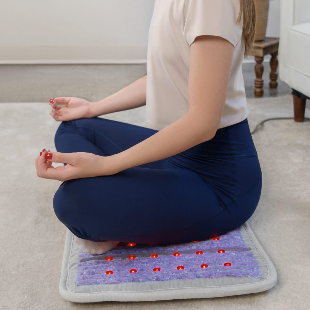 
                  
                    The Platinum Series PEMF Infrared Heating Mat emitting natural far-infrared heat
                  
                