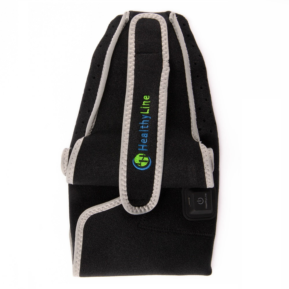 Portable Heated Gemstone Pad Foot Model  by HealthyLine on a white background 
