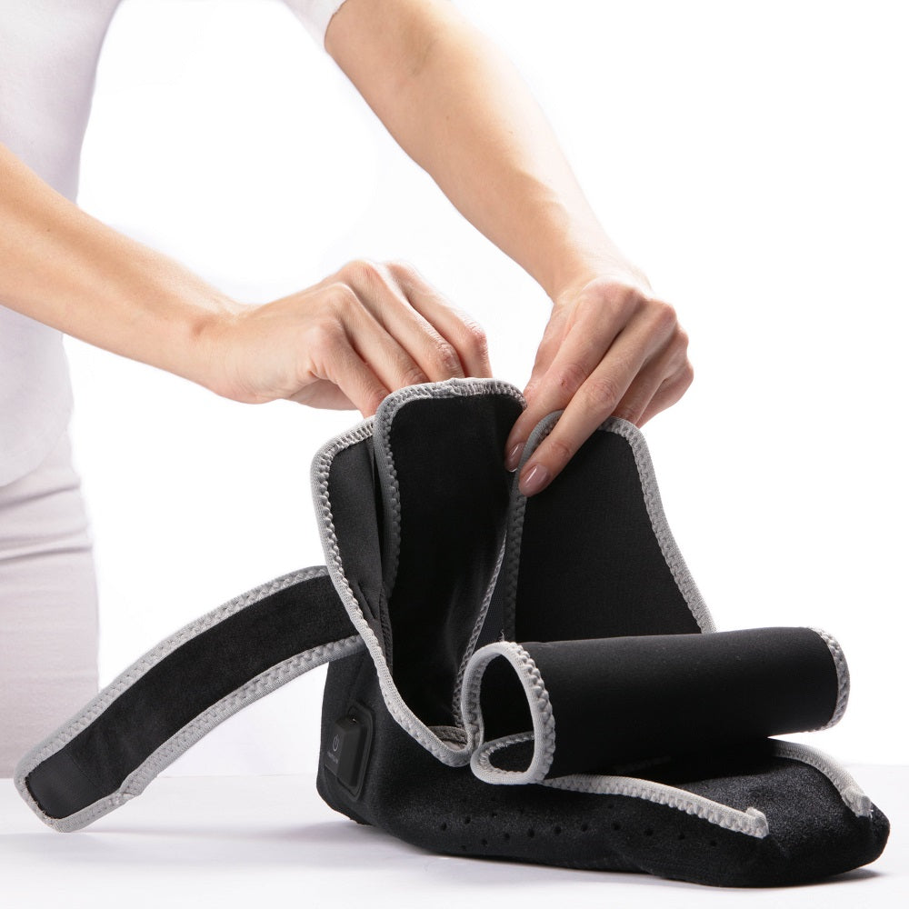 Portable Heated Gemstone Pad Foot Model  by HealthyLine on a white background 
