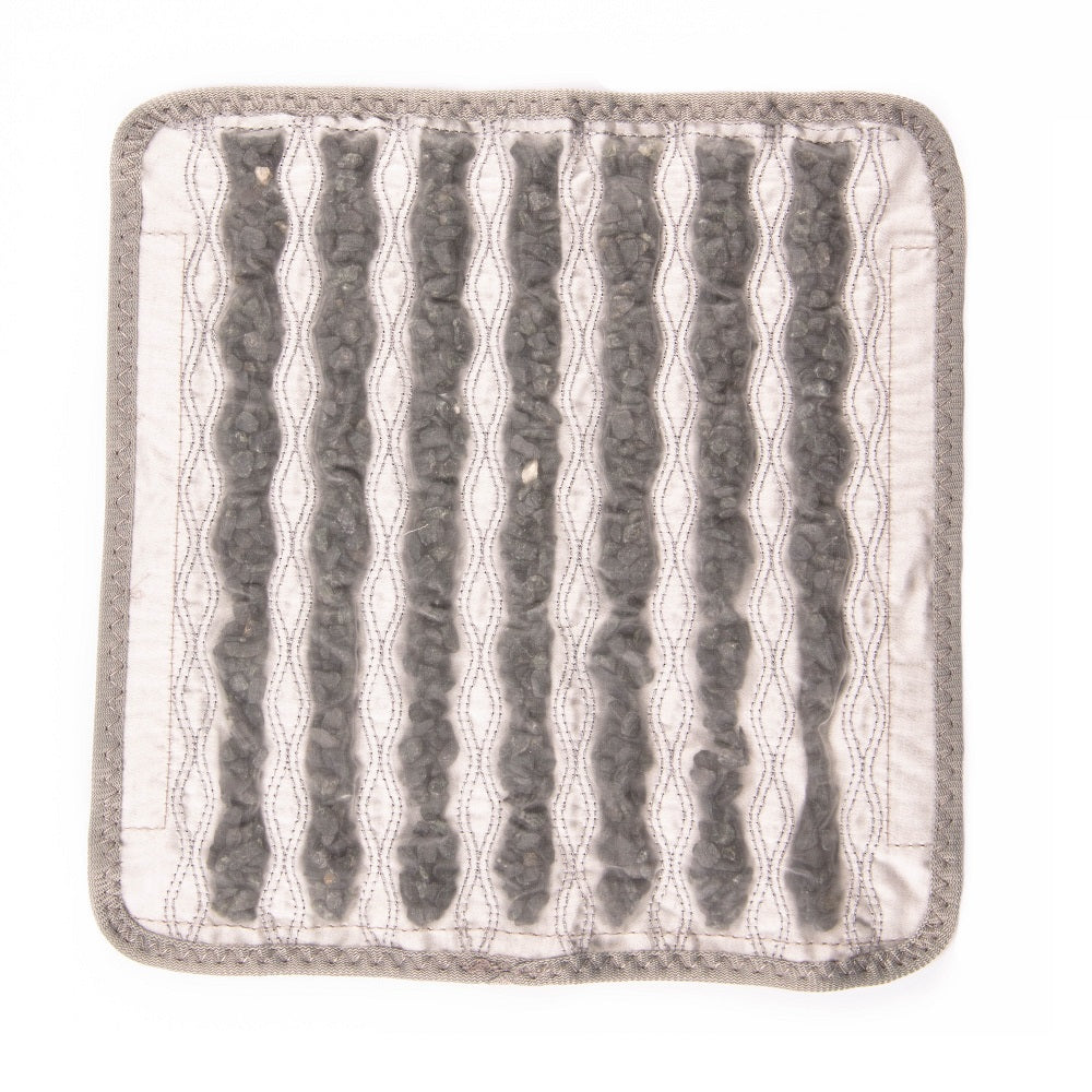 Close of  tourmaline pad in mesh-graphene for Portable Heated Gemstone Pad Flat Model by HealthyLine
