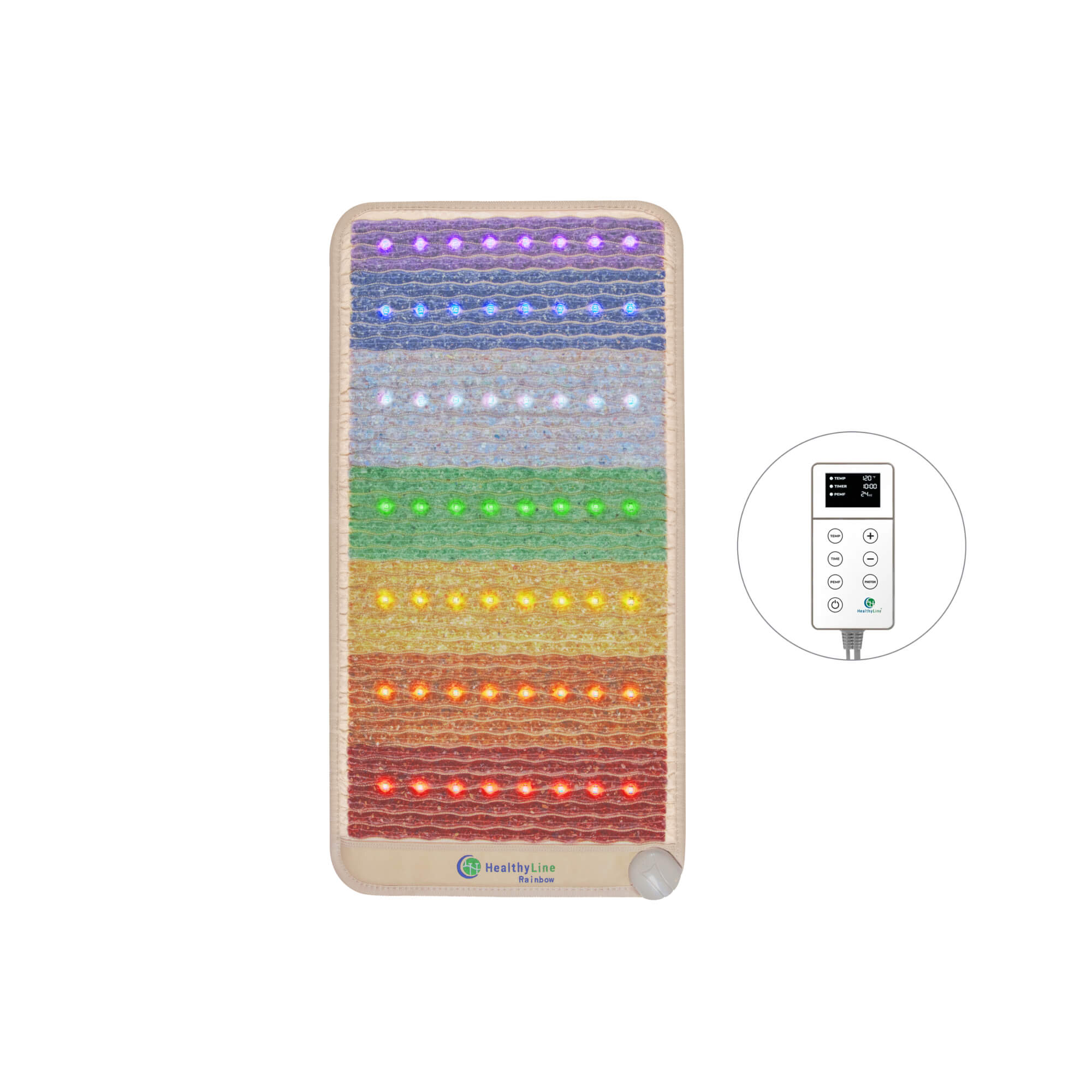 The Rainbow Chakra Series PEMF Infrared Heating Mats for holistic wellness