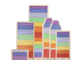 Entire Rainbow Chakra Series on a white background 