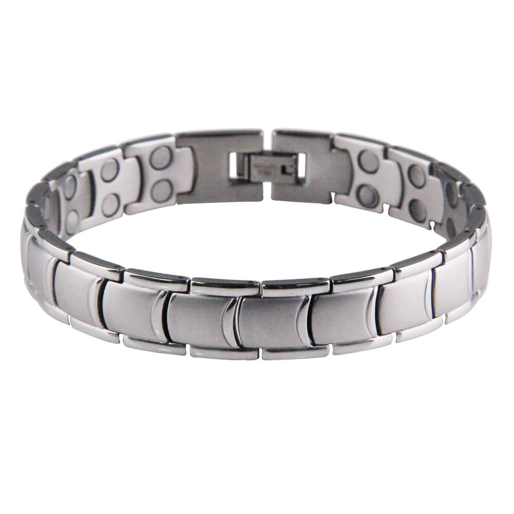 
                  
                    Stainless Steel Magnetic Power Bracelet. Silver Color. Model B011S
                  
                