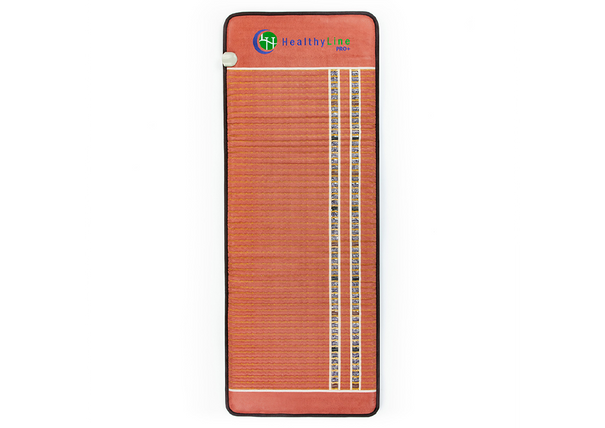 HealthyLine TA0 7428 full body mat with PEMF therapy on a transparent background for technical specs.