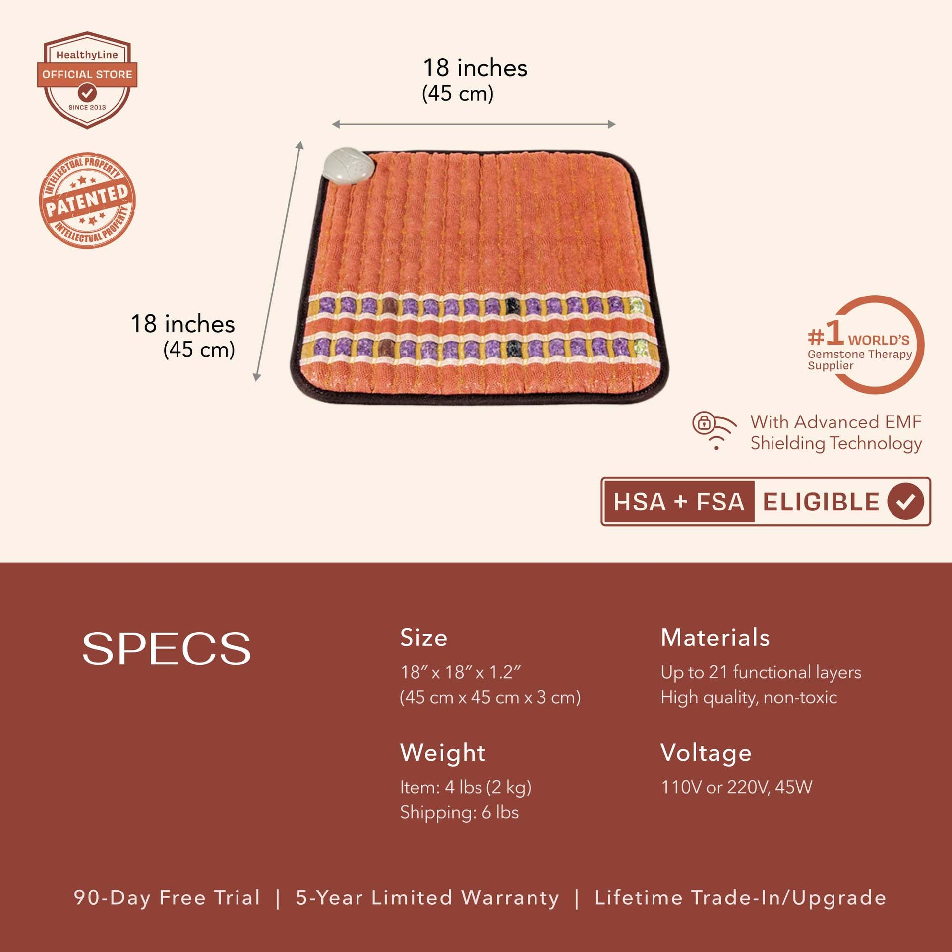 
                  
                    The TAO Series PEMF Infrared Heating Mats provide soothing pain relief
                  
                