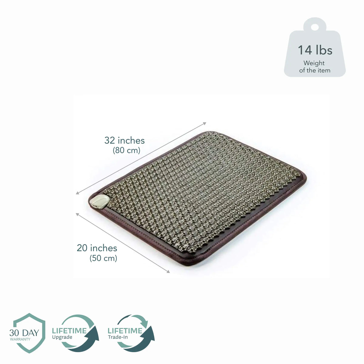 Tourmaline Pet Mat Medium 32x20 in. (80x50 cm), 14 lbs. 30-Day Warranty, Lifetime Upgrade, Lifetime Trade-In
