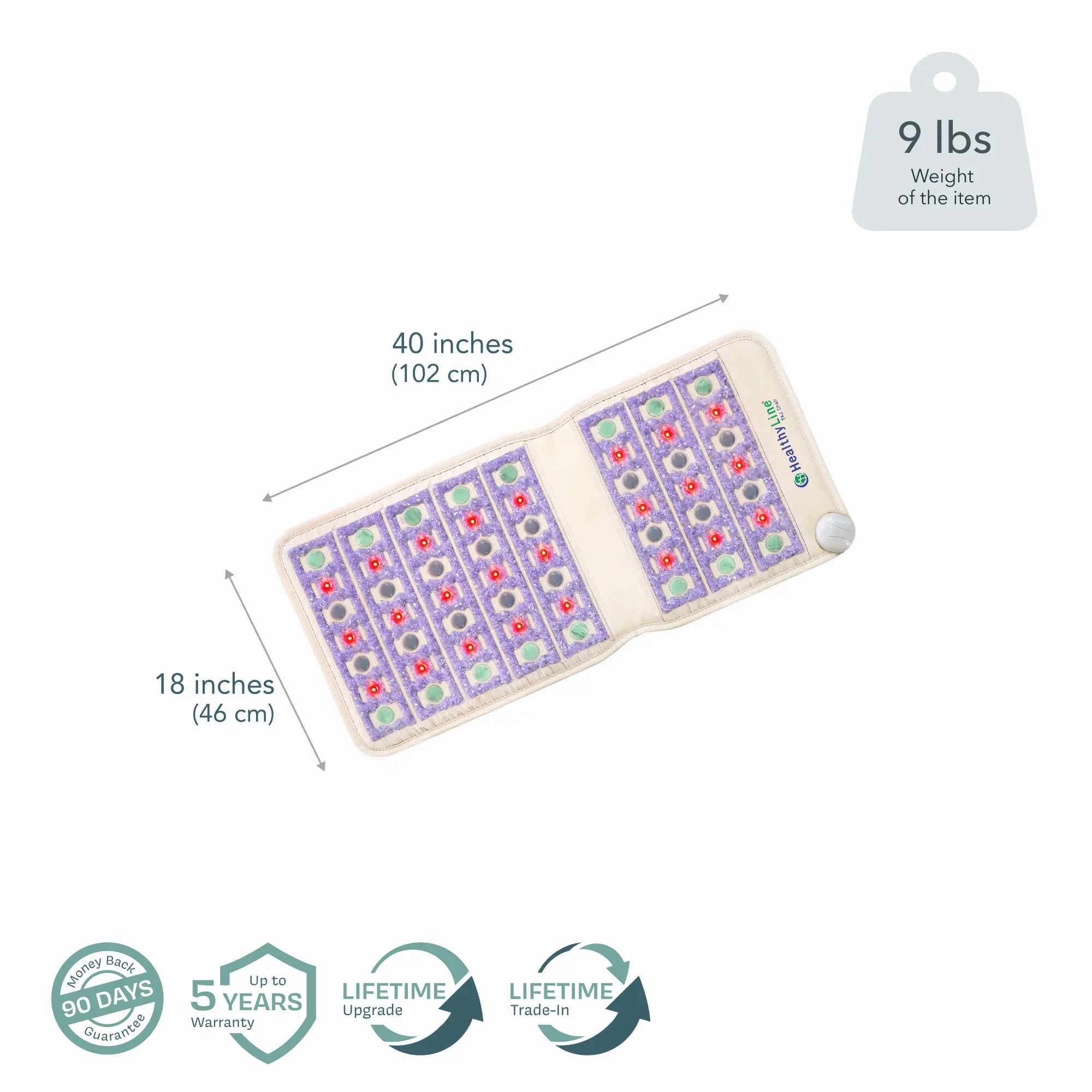 PEMF Infrared Heating Mat with Red Light | Taj Series from HealthyLine