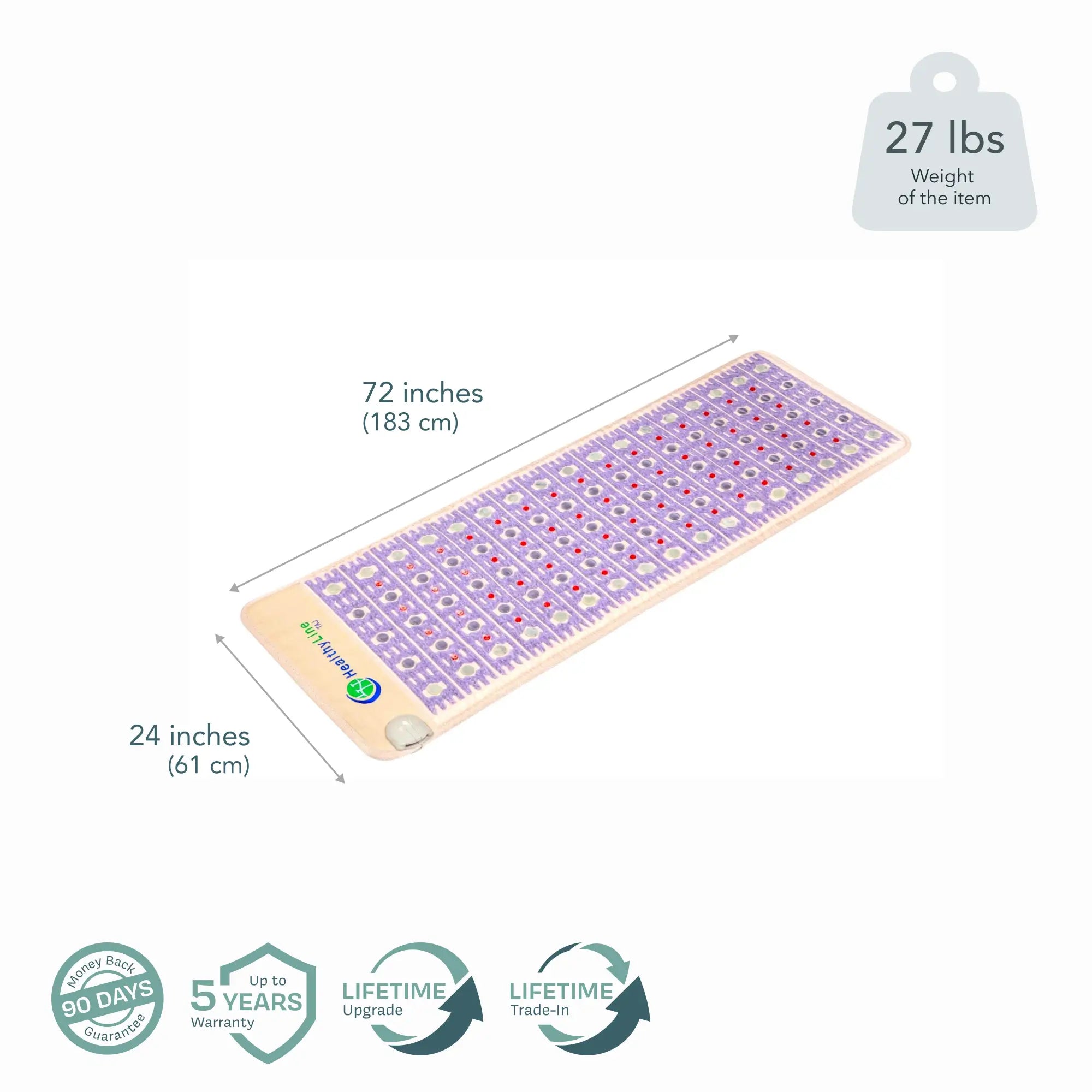 LYMPH・DIET リラクゼーションマット PEMF Infrared Heating Mat with Red Light | Taj Series from HealthyLine