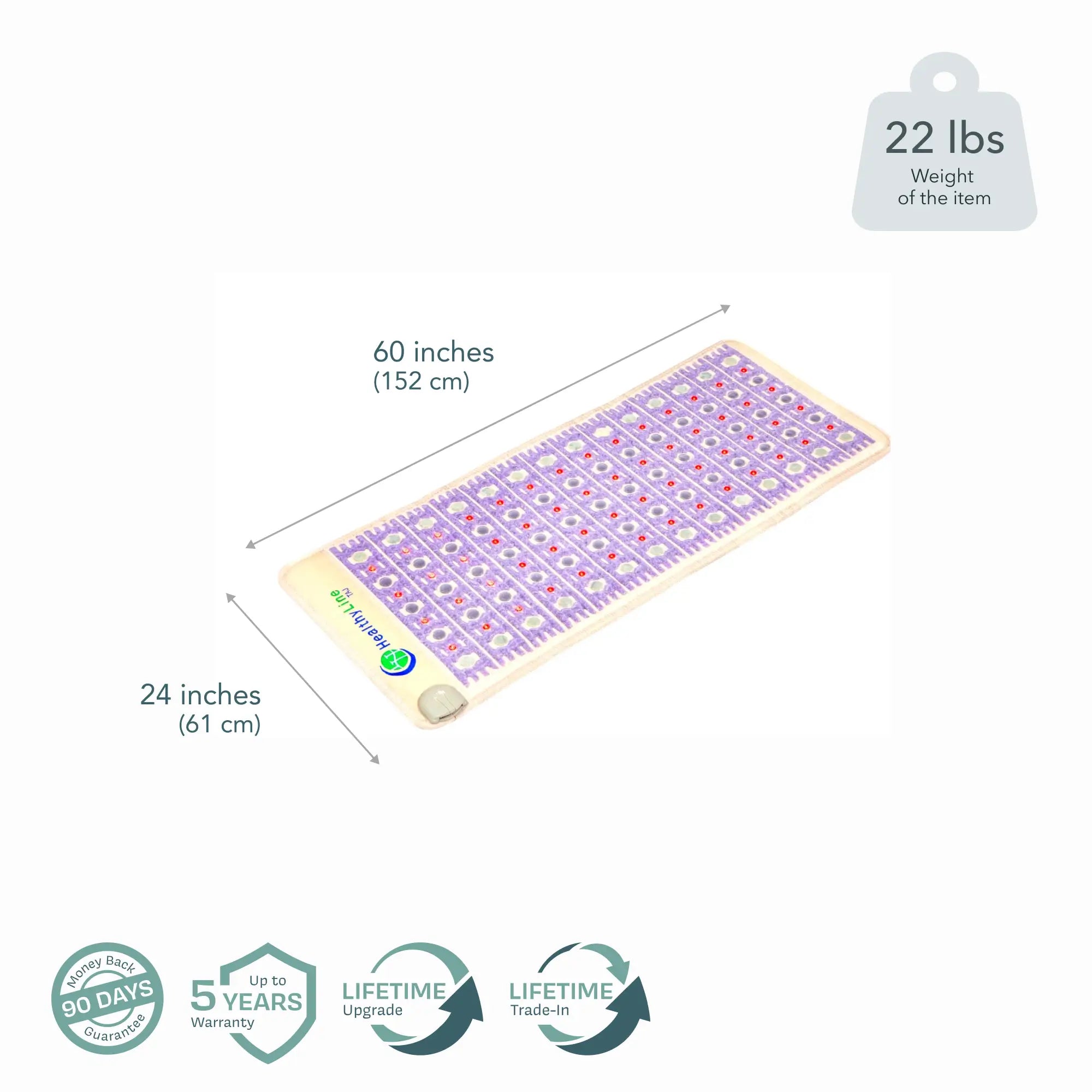 PEMF Infrared Heating Mat with Red Light | Taj Series from HealthyLine