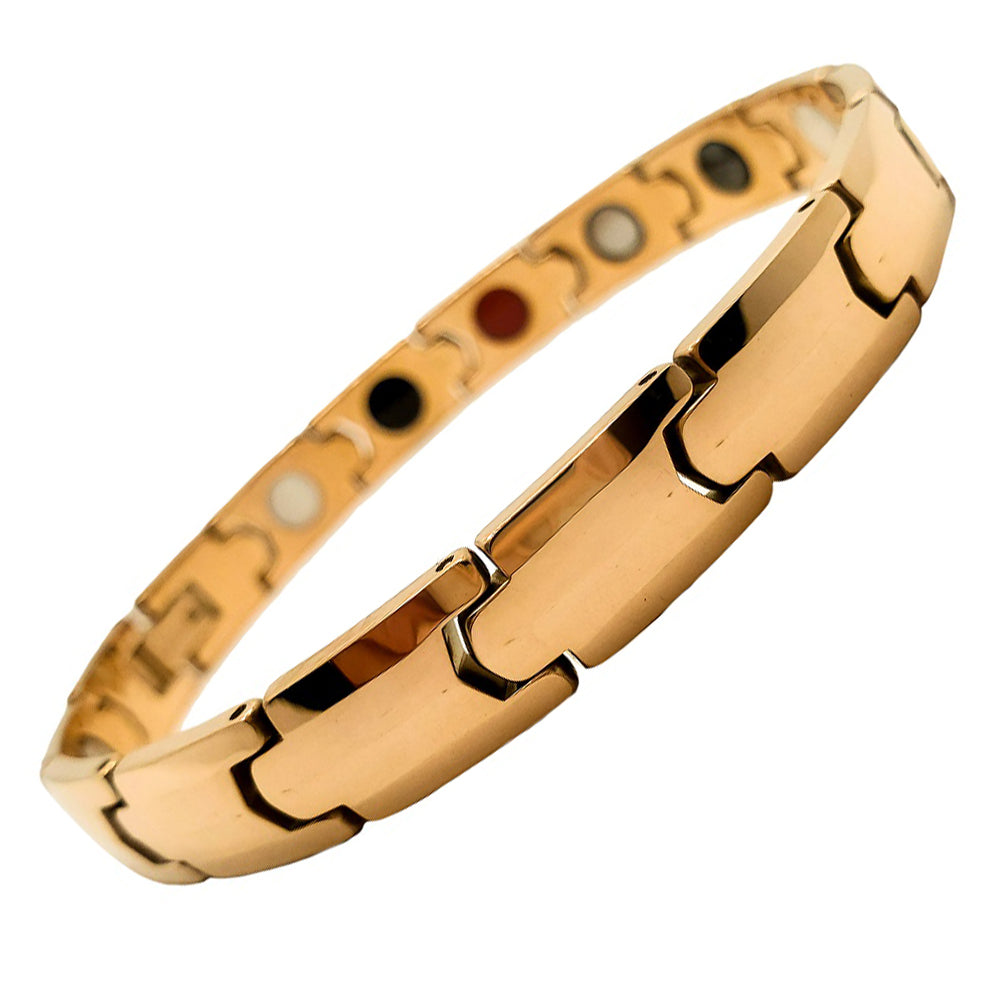 
                  
                    Tungsten Energy Bracelet 5-in-1. Rose Gold Color. Model BR-TNG-305
                  
                