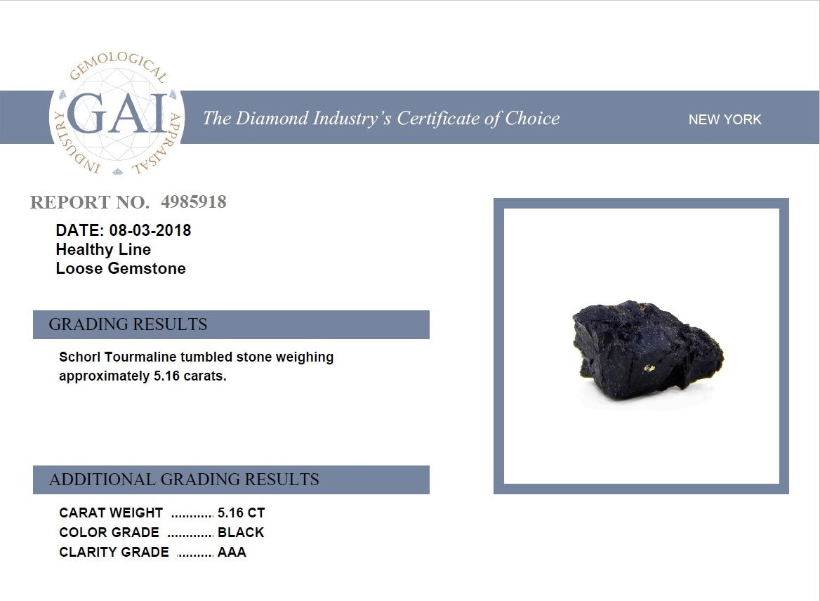 Tourmaline Certificate