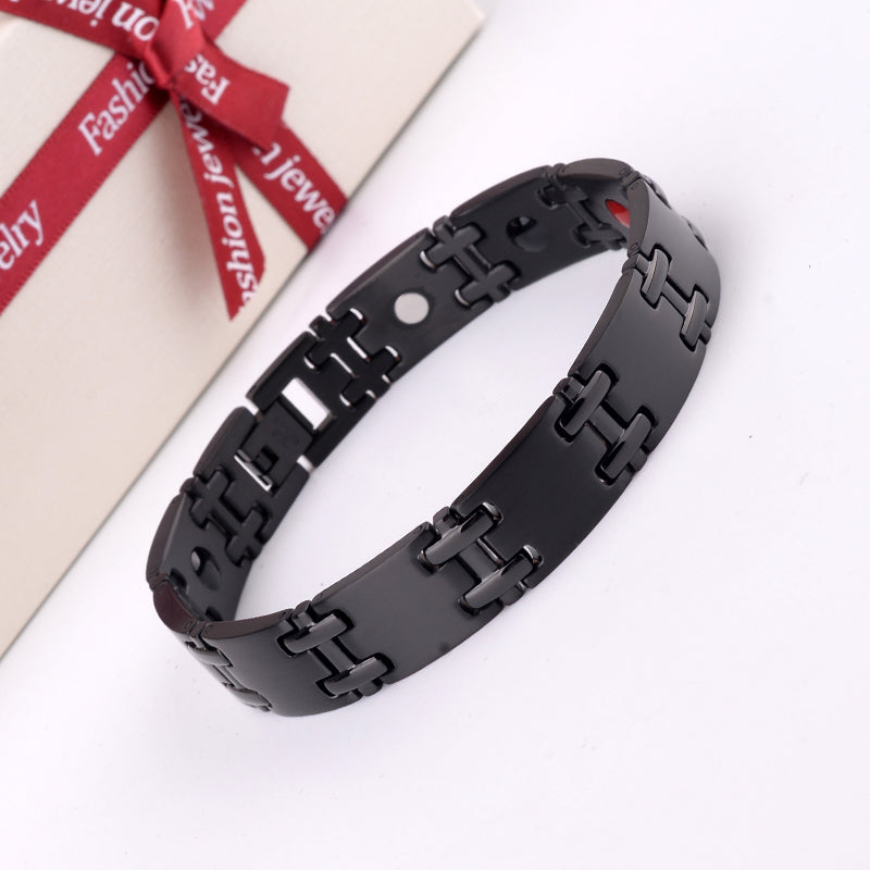 
                  
                    Stainless Steel Energy Bracelet 4-in-1. 2 Colors available. Model B005
                  
                