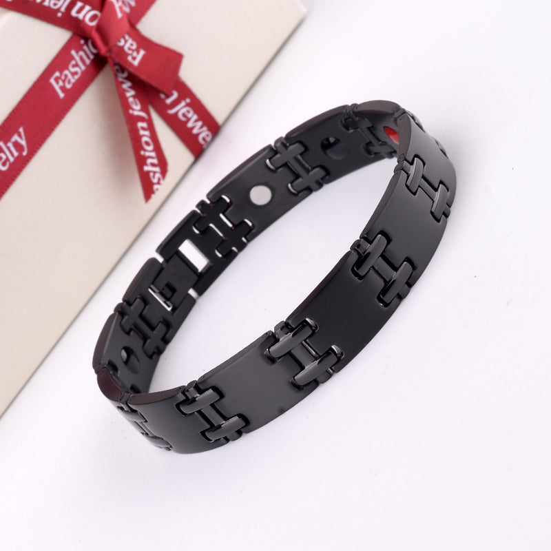 Stainless Steel Energy Bracelet 4-in-1. 2 Colors available. Model B005