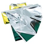 Heat Reflective Survival Mylar Thermal Space Blanket Body Wrap 84x84 Silver Gold (4)