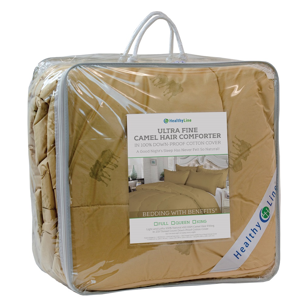 Natural Camel Hair Comforter | 100% Down-Proof Shell | HealthyLine