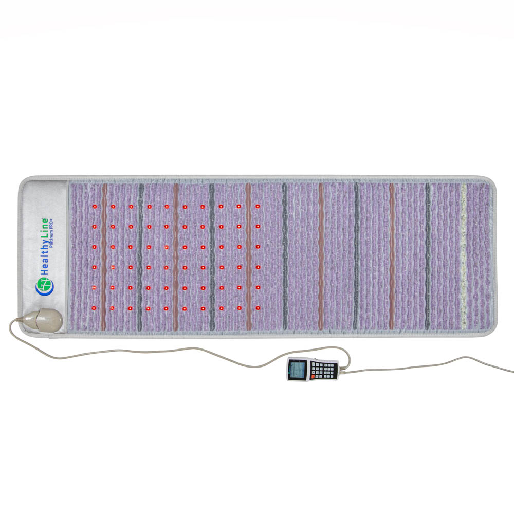 Picture of the HealthyLine Platinum Mat™ Full 7224 Firm - Photon Advanced PEMF InfraMat Pro®Delivering far-infrared, negative ion, PEMF, and photon light therapy; meet our most advanced gemstone heat therapy mat on the market!