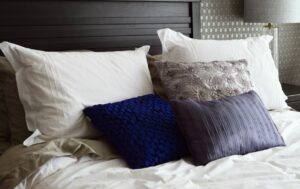 bed pillow and headboard: foods that help you sleep through the night