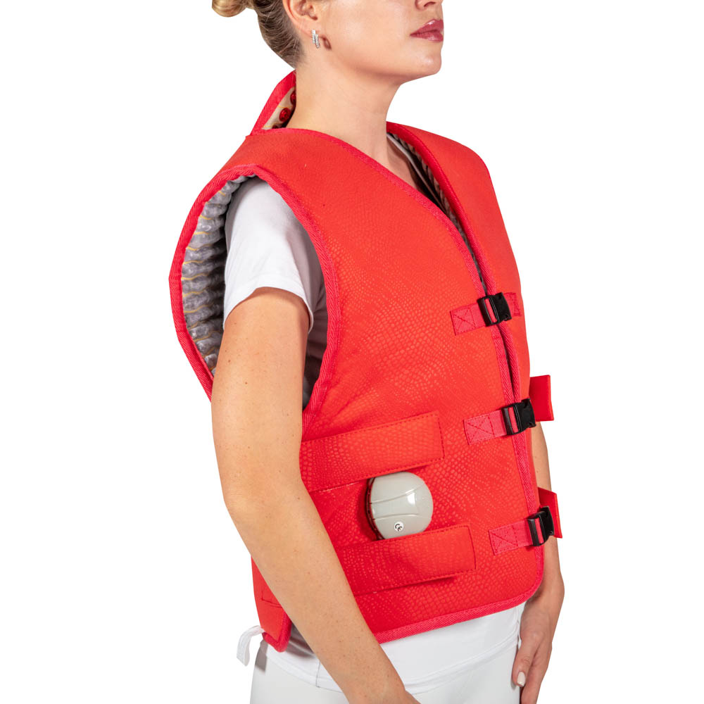 Picture of the HealthyLine Amethyst Vest Extra Large Soft - Photon PEMF InfraMat Pro® Target aches and pains in your upper body with the only gemstone vest that features 5 natural therapies!