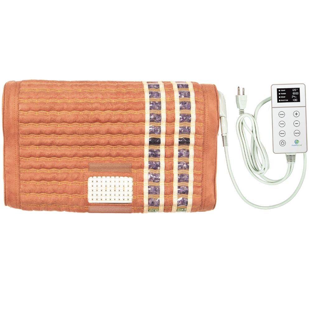 Picture of the HealthyLine TAO-Mat® Pillow Soft – Photon Matrix PEMF InfraMat Pro® Experiencing neck pain or trouble sleeping? Say goodbye to it with this heated gemstone pillow that now includes 5 therapies!